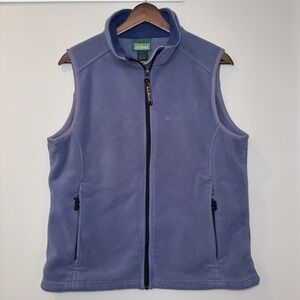 LL Bean Fleece Vest Women's Medium Reg Purple Outdoors Hiking Layering‎ EUC